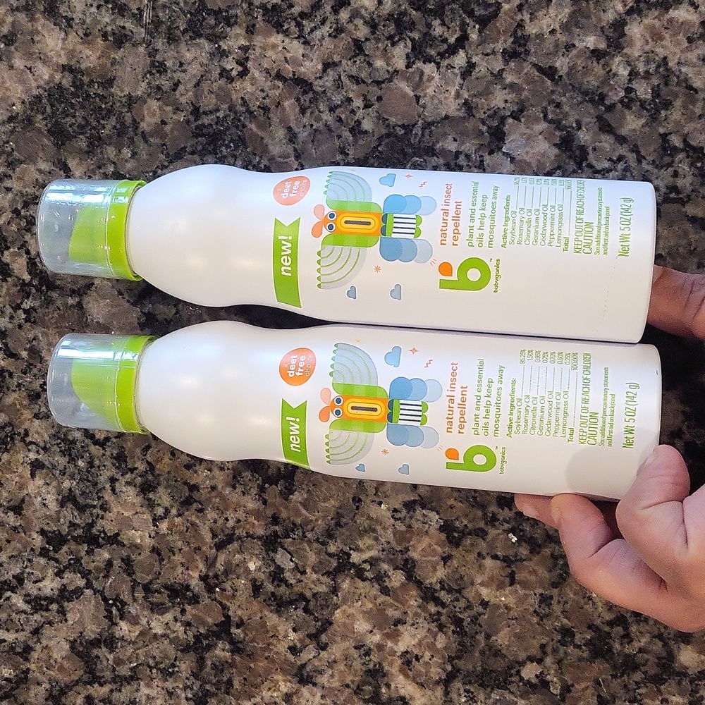 Lot 2 Babyganics Natural Insect Repellent Spray with Plant Essential Oils, 5 Oz